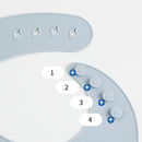 Babador infantil de silicone com bolso coletor