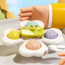 Kit de três brinquedos giratório com ventosa